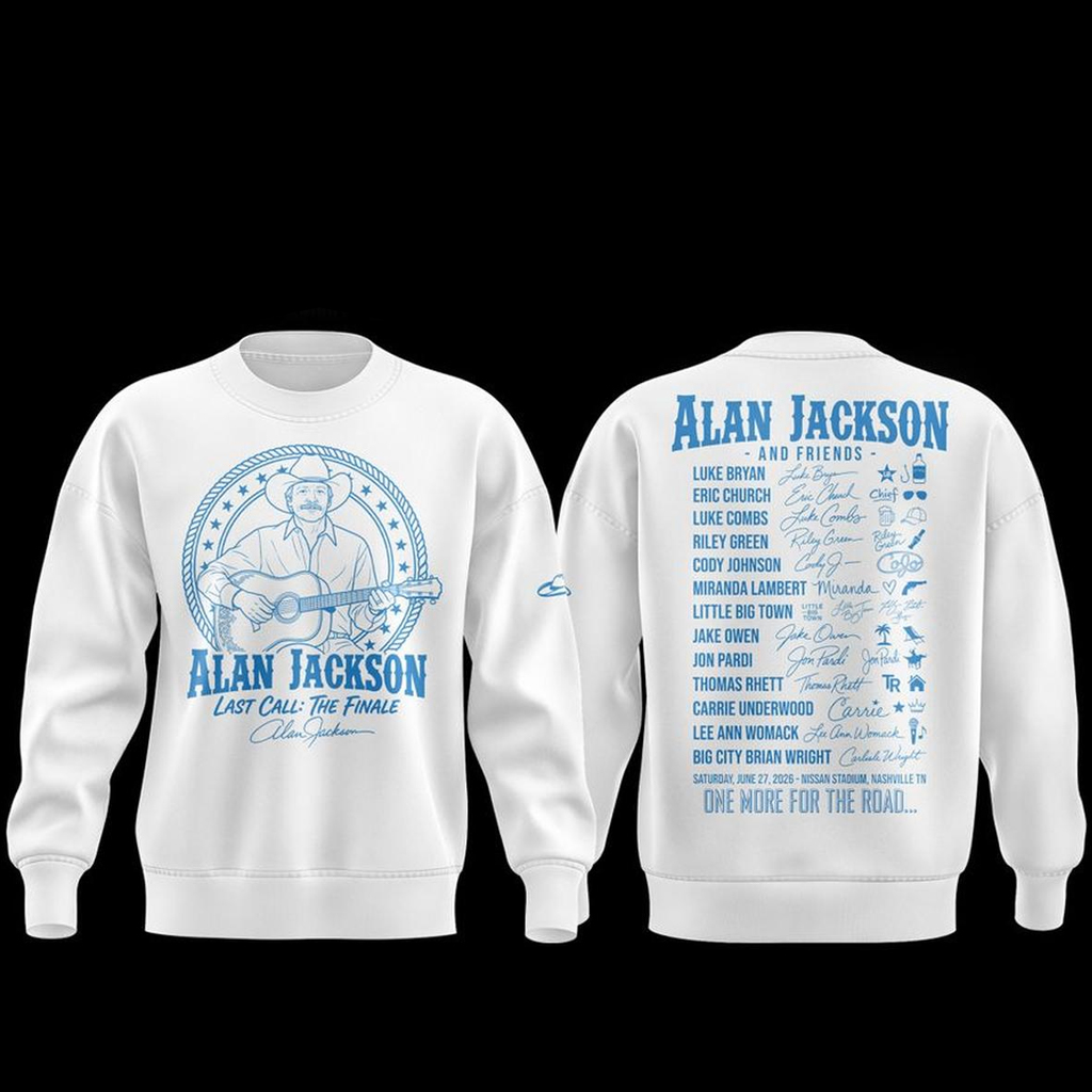 Unisex Tennessee Titans x Alan Jackson Last Call The Finale 2026 Graphic Shirt for Football and Country Music Fans - Image 2