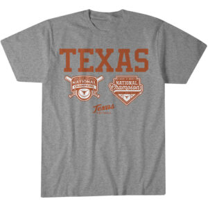 Unisex Texas Softball Back To Back Champions Logos Graphic Shirt for College Sports Fans