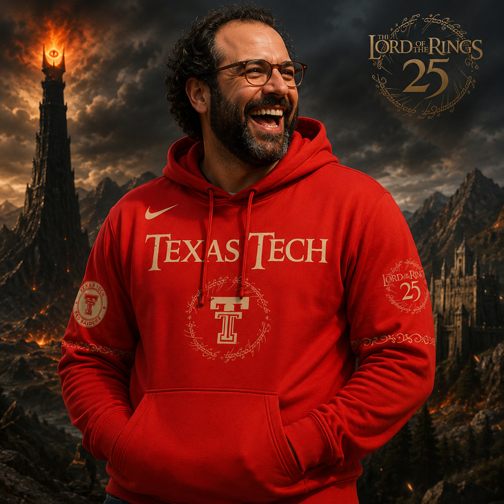 Unisex Texas Tech Red Raiders Lord Of The Rings Night 2026 Graphic Shirt for College Sports Fans 4 Unisex Texas Tech Red Raiders Lord Of The Rings Night 2026 Graphic Hoodie for College Sports Fans