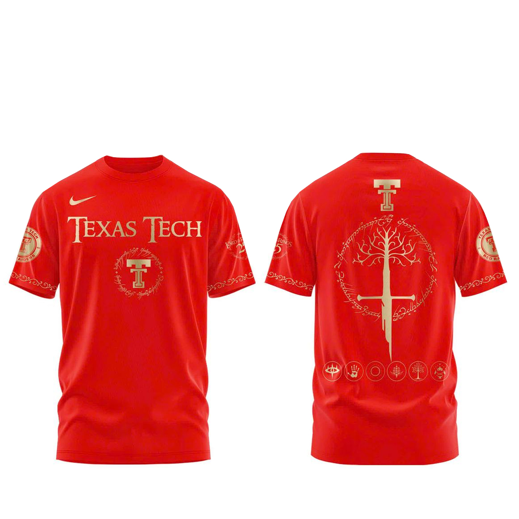 Unisex Texas Tech Red Raiders Lord Of The Rings Night 2026 Graphic Shirt for College Sports Fans 1 Unisex Texas Tech Red Raiders Lord Of The Rings Night 2026 Graphic Shirt for College Sports Fans