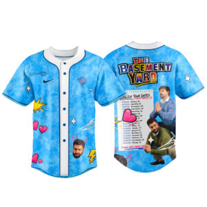 Unisex The Basement Yard Live 2026 Tour Date Baseball Jersey for Podcast Fans