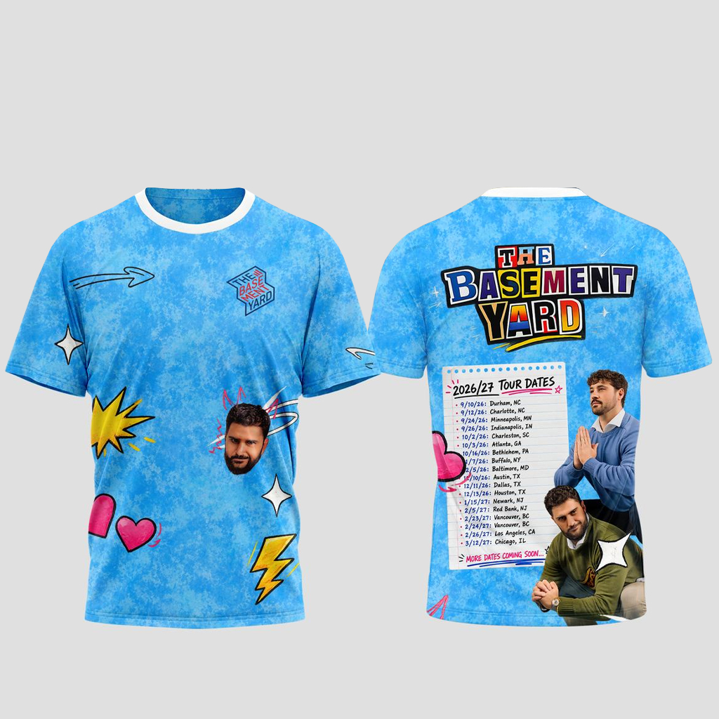 Unisex The Basement Yard Live 2026 Tour Date Graphic Shirt for Podcast Fans 1 Unisex The Basement Yard Live 2026 Tour Date Graphic Shirt for Podcast Fans