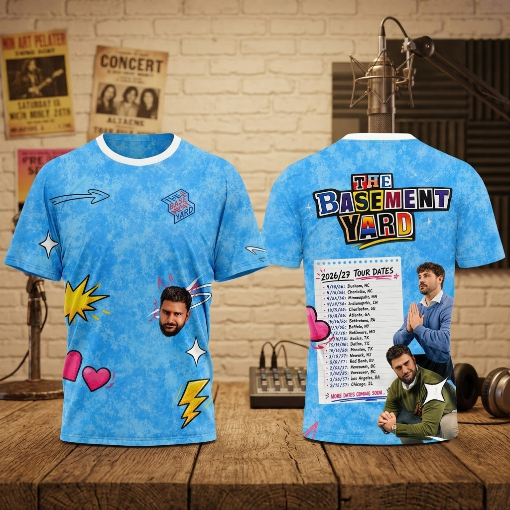 Unisex The Basement Yard Live 2026 Tour Date Graphic Shirt for Podcast Fans 2 Unisex The Basement Yard Live 2026 Tour Date Graphic Shirt for Podcast Fans