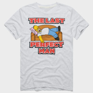 Unisex The Simpsons Homer The Last Perfect Man Graphic Shirt for Cartoon Fans