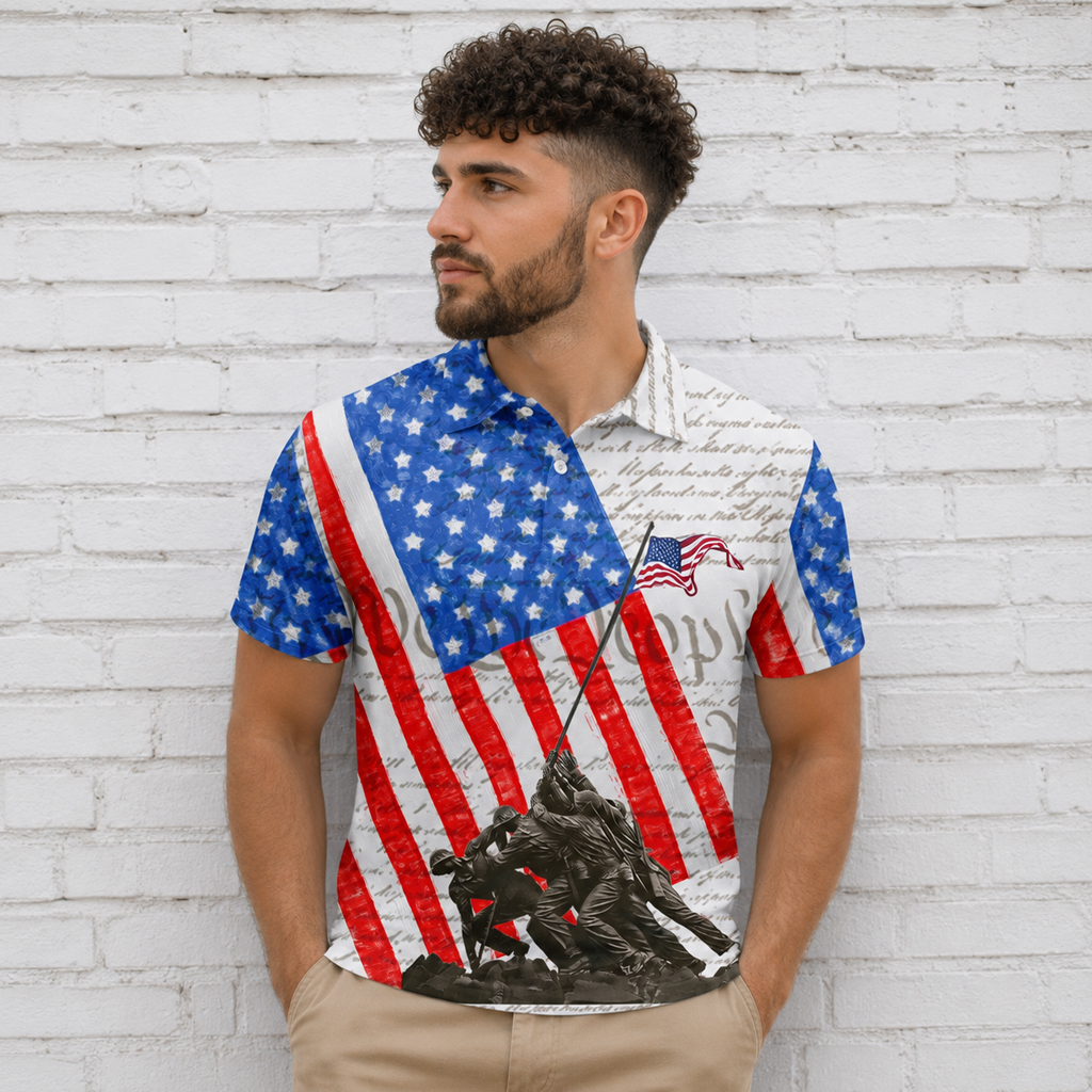 Unisex USA 250 Years Of Independence 4th Of July Patriotic Graphic Polo Shirt for Patriotic Fans 3 Unisex USA 250 Years Of Independence 4th Of July Patriotic Graphic Polo Shirt for Patriotic Fans