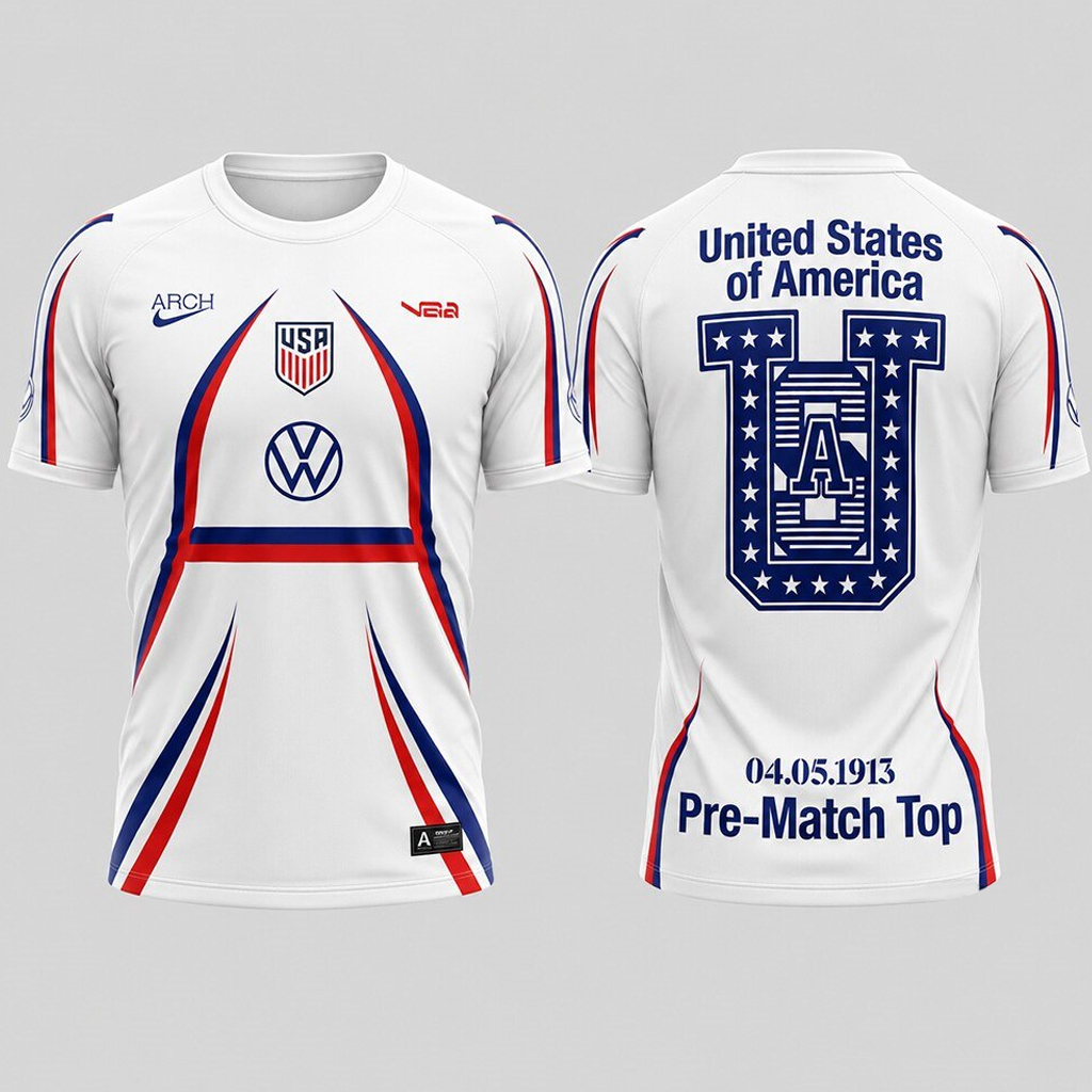 Unisex United States Of America Pre Match Top 2026 Graphic Shirt for Soccer Fans 1 Unisex United States Of America Pre Match Top 2026 Graphic Shirt for Soccer Fans