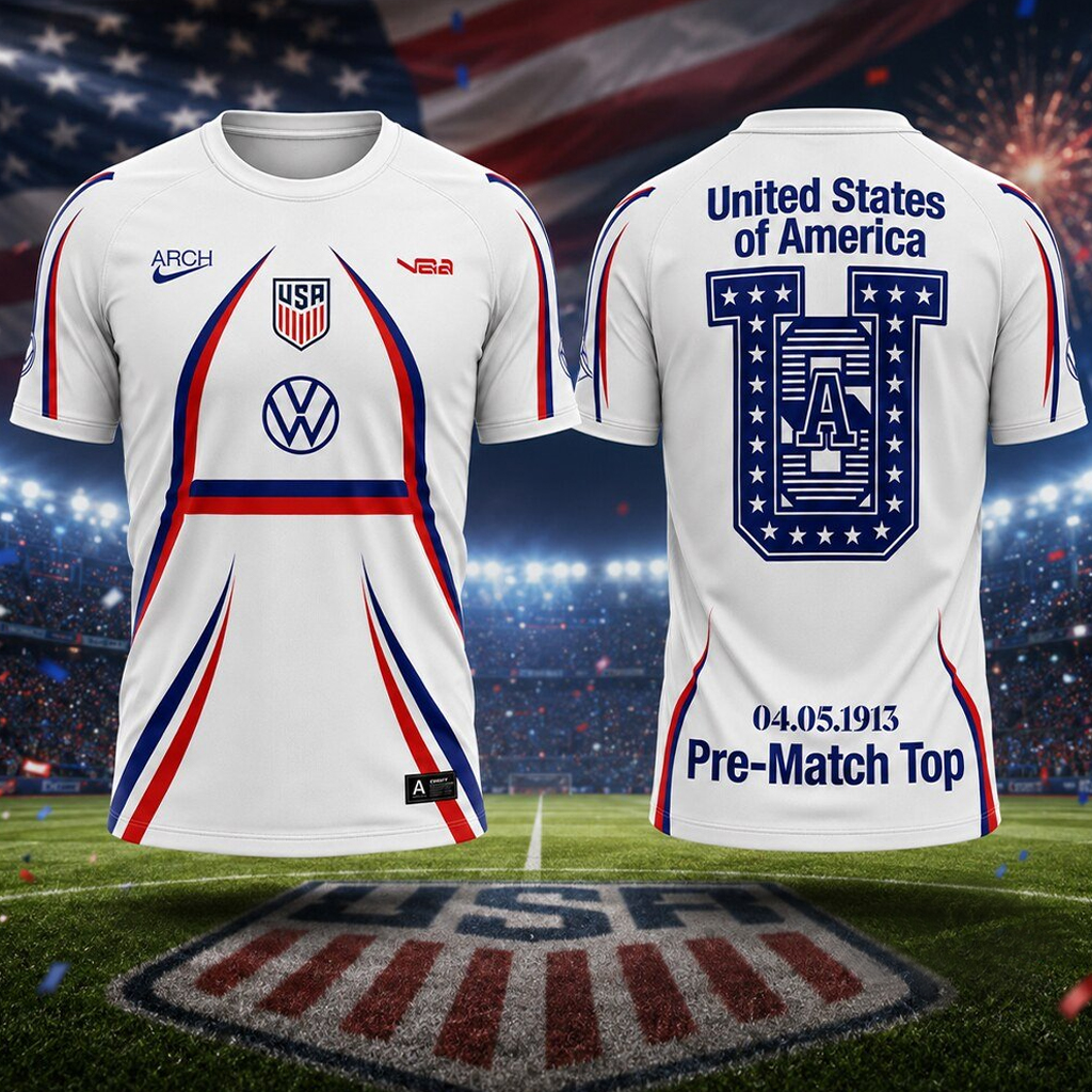Unisex United States Of America Pre Match Top 2026 Graphic Shirt for Soccer Fans 2 Unisex United States Of America Pre Match Top 2026 Graphic Shirt for Soccer Fans