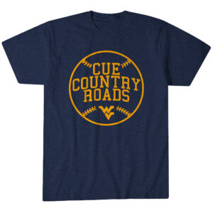 Unisex West Virginia Baseball Cue Country Roads Graphic T-Shirt for College Sports Fans