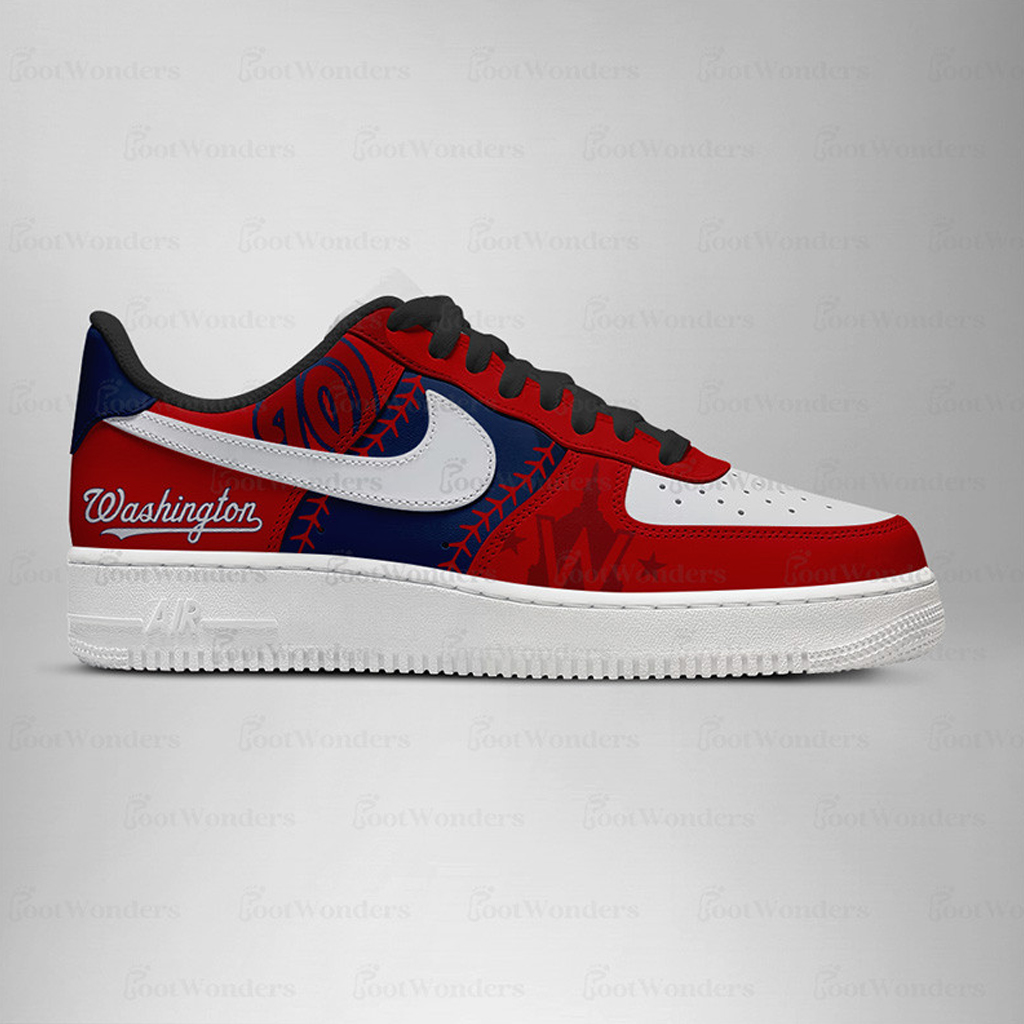 Washington Nationals Major League Baseball Version 2026 Graphic Air Force 1 Shoes Sneakers for Baseball Fans 2 Washington Nationals Major League Baseball Version 2026 Graphic Air Force 1 Shoes Sneakers for Baseball Fans