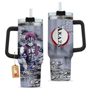 Unisex Akaza Kimestu no Yaiba Demon Slayer Anime Graphic Tumbler for Anime Fans