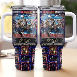 Bruce Springsteen Music Graphic Tumbler With Handle for Music Fans