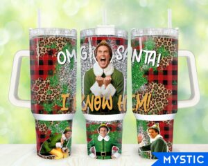 Buddy Elf Tumbler Graphic Tumbler for Movie Fans