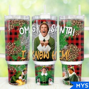 Unisex Buddy Elf Tumbler Graphic Tumbler for Movie Fans
