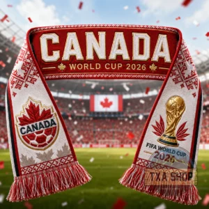 Unisex Canada Global Soccer Event 2026 Graphic Scarf for Soccer Fans