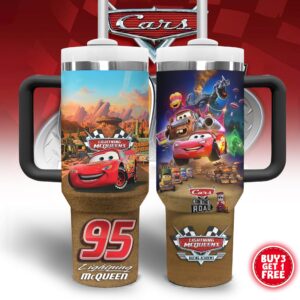 Cars On The Road TV Series Graphic Tumbler With Handle for TV Show Fans