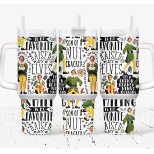 Unisex Christmas Elf Tumbler Graphic Tumbler for Movie Fans