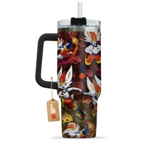 Unisex Cinderace Pokemon Anime Graphic Tumbler for Anime Fans