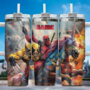 Unisex Deadpool Wolverine Tumbler Graphic Tumbler for Movie Fans