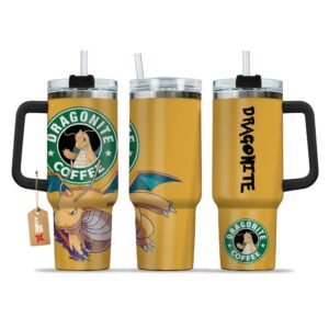 Unisex Dragonite Coffee Pokemon Anime Graphic Tumbler for Anime Fans