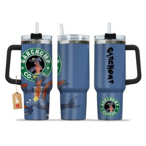 Unisex Garchomp Coffee Pokemon Anime Graphic Tumbler for Anime Fans