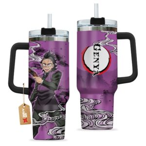Unisex Genya Shinazugawa Kimestu no Yaiba Demon Slayer Anime Graphic Tumbler for Anime Fans