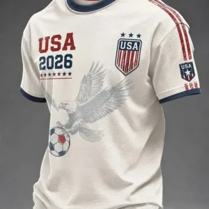 Unisex USA Global Soccer Event 2026 World Soccer Graphic Shirt for Soccer Fans