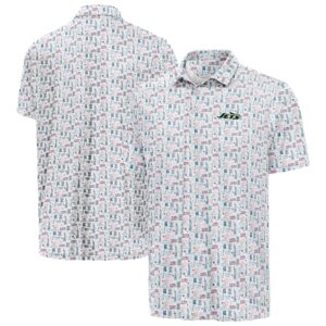 Unisex New York Jets White America 250 Freedom 2026 Graphic Polo Shirt for Football Fans