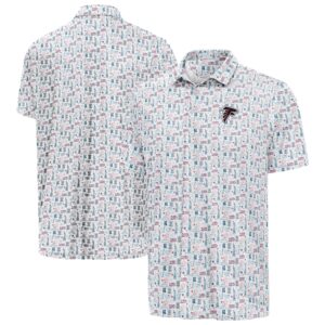 Unisex Atlanta Falcons White America 250 Freedom 2026 Graphic Polo Shirt for Football Fans