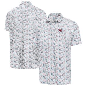 Unisex Kansas City Chiefs White America 250 Freedom 2026 Graphic Polo Shirt for Football Fans