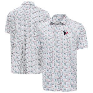 Unisex Houston Texans White America 250 Freedom 2026 Graphic Polo Shirt for Football Fans