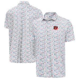 Unisex Cincinnati Bengals White America 250 Freedom 2026 Graphic Polo Shirt for Football Fans