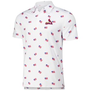 Unisex St. Louis Cardinals White 2026 Americana Graphic Polo Shirt for Baseball Fans