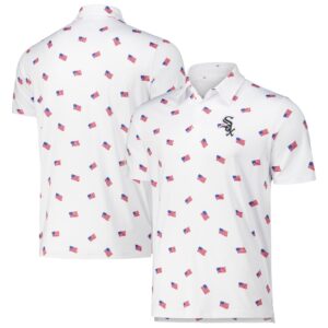 Unisex Chicago White Sox White 2026 Americana Graphic Polo Shirt for Baseball Fans