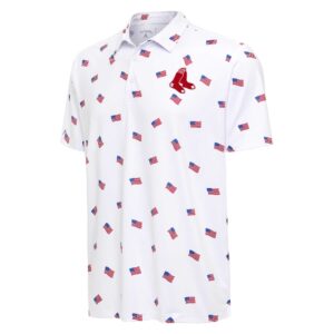 Unisex Boston Red Sox White 2026 Americana Graphic Polo Shirt for Baseball Fans