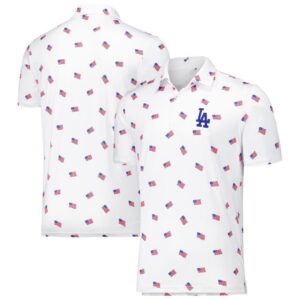 Unisex Los Angeles Dodgers White 2026 Americana Graphic Polo Shirt for Baseball Fans