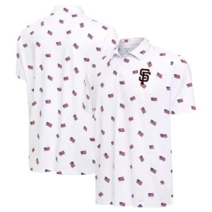 Unisex San Francisco Giants White 2026 Americana Graphic Polo Shirt for Baseball Fans