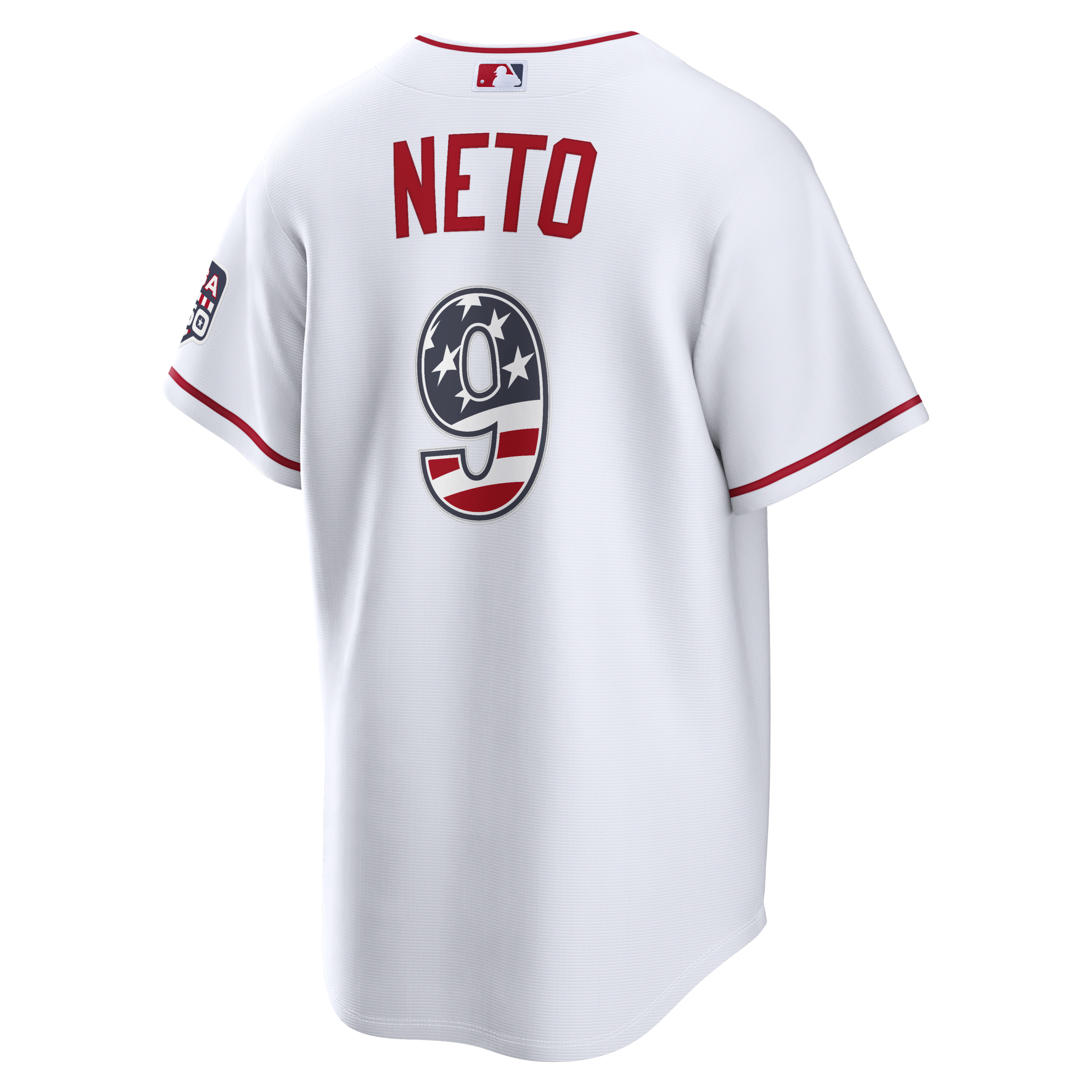 Unisex Los Angeles Angels Zach Neto White USA 250 Fourth of July Graphic Baseball Jersey for Baseball Fans - Image 4