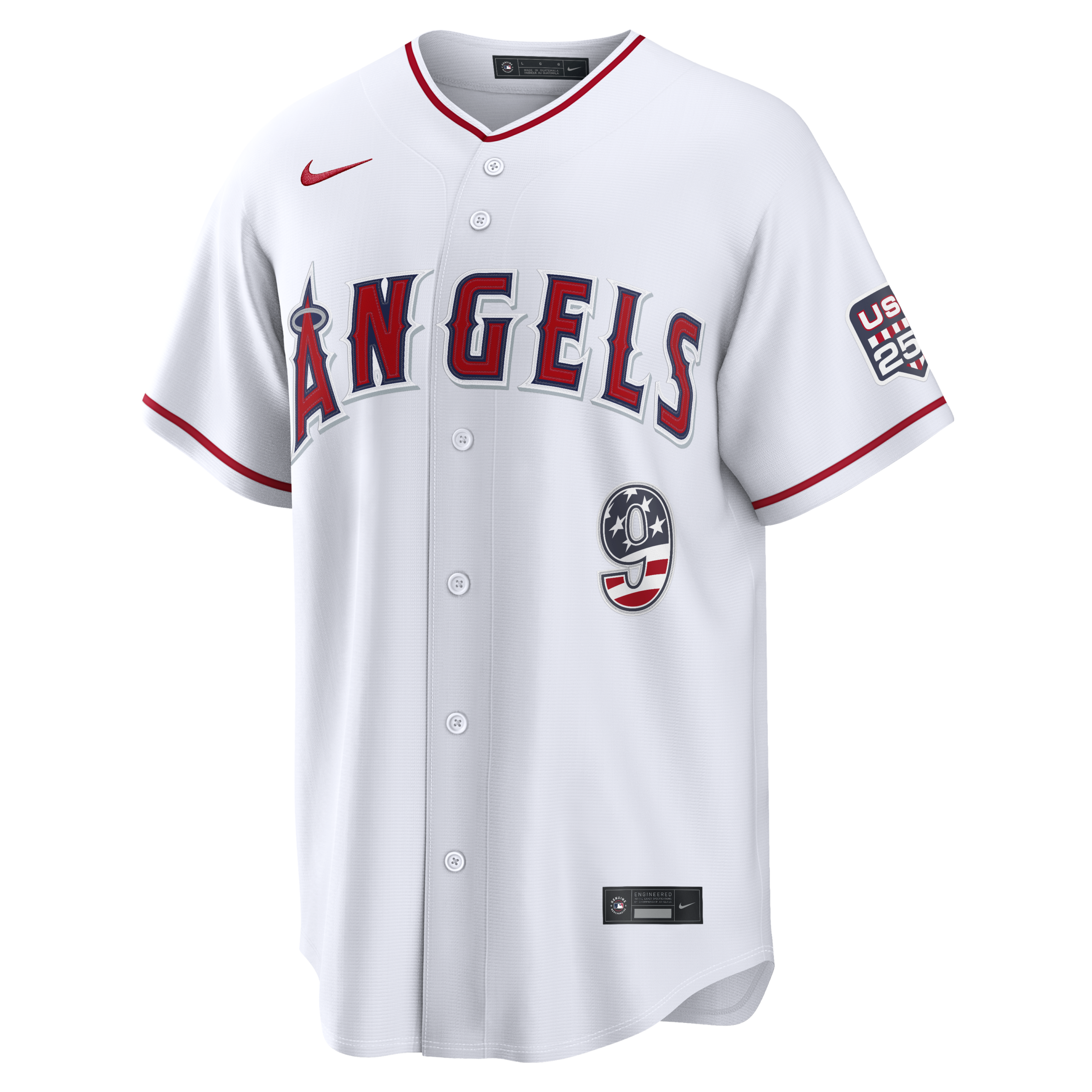 Unisex Los Angeles Angels Zach Neto White USA 250 Fourth of July Graphic Baseball Jersey for Baseball Fans - Image 3