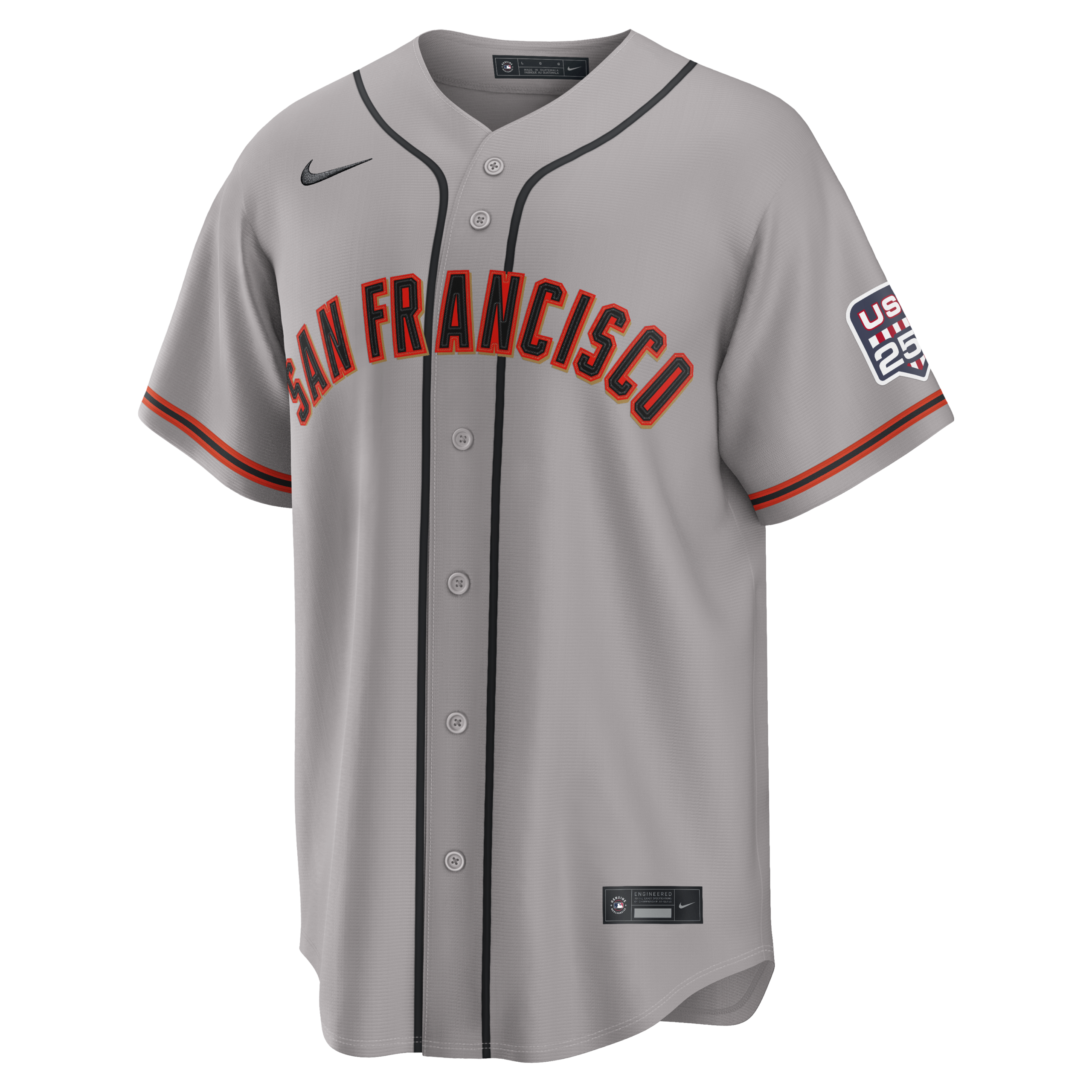 Unisex San Francisco Giants Jung Hoo Lee Gray USA 250 Fourth of July Road Graphic Baseball Jersey for Baseball Fans - Image 3