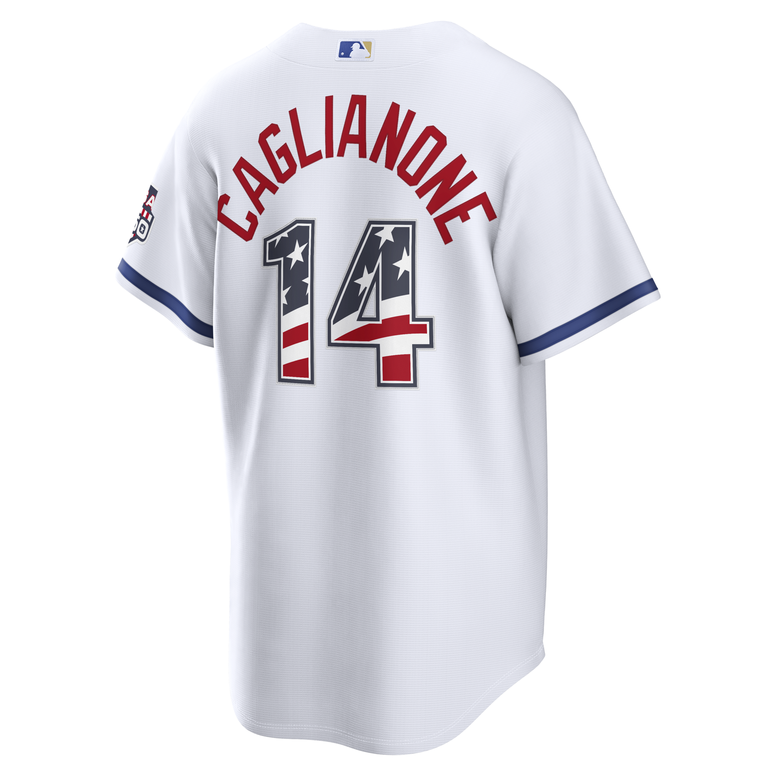 Unisex Kansas City Royals Jac Caglianone White USA 250 Fourth of July Home Graphic Baseball Jersey for Baseball Fans - Image 4