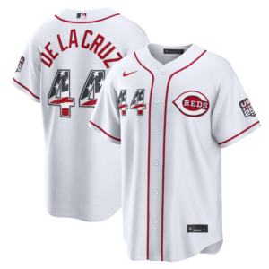 Unisex Cincinnati Reds Elly De La Cruz White USA 250 Fourth of July Home Graphic Baseball Jersey for Baseball Fans