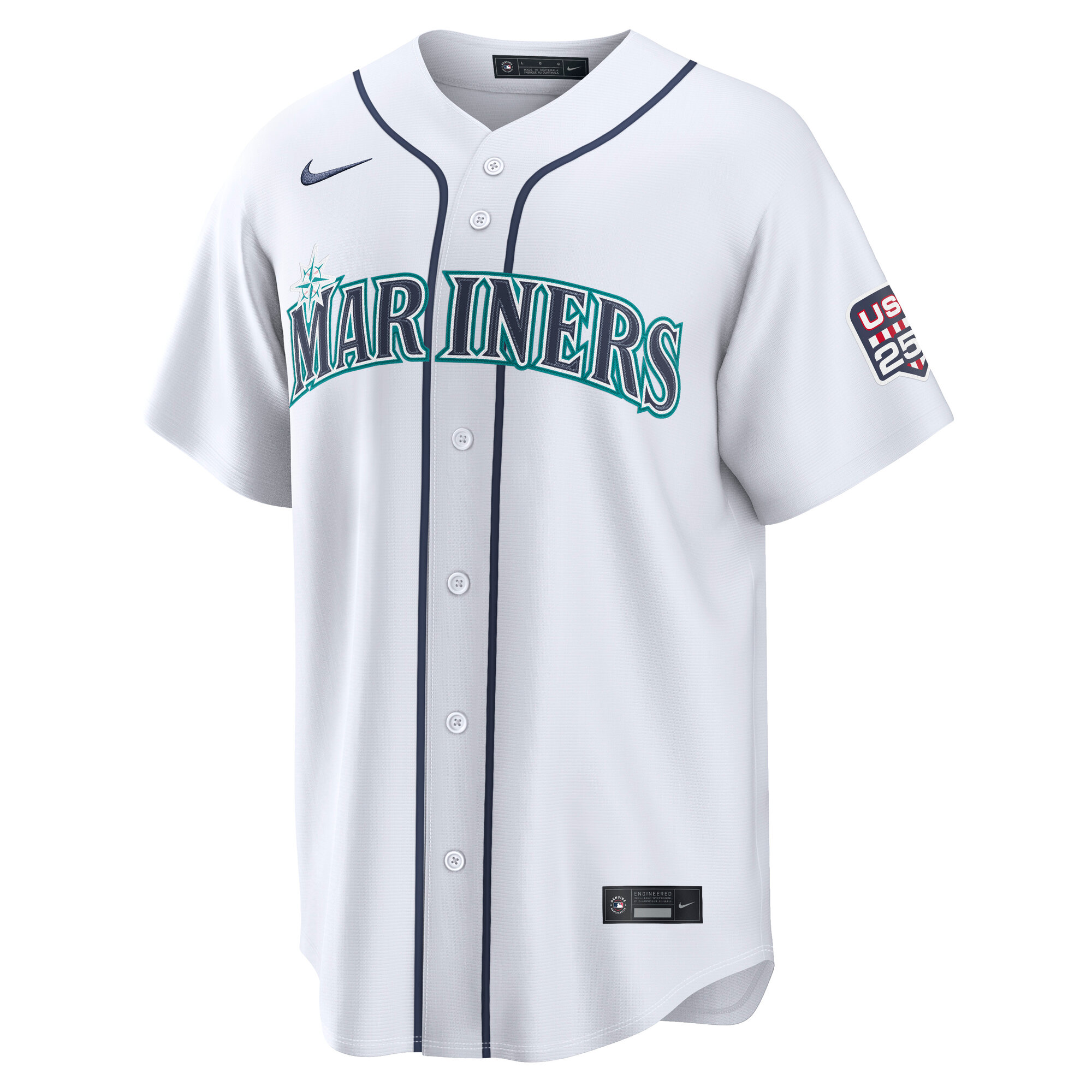 Unisex Seattle Mariners Cal Raleigh White USA 250 Fourth of July Home Graphic Baseball Jersey for Baseball Fans - Image 3