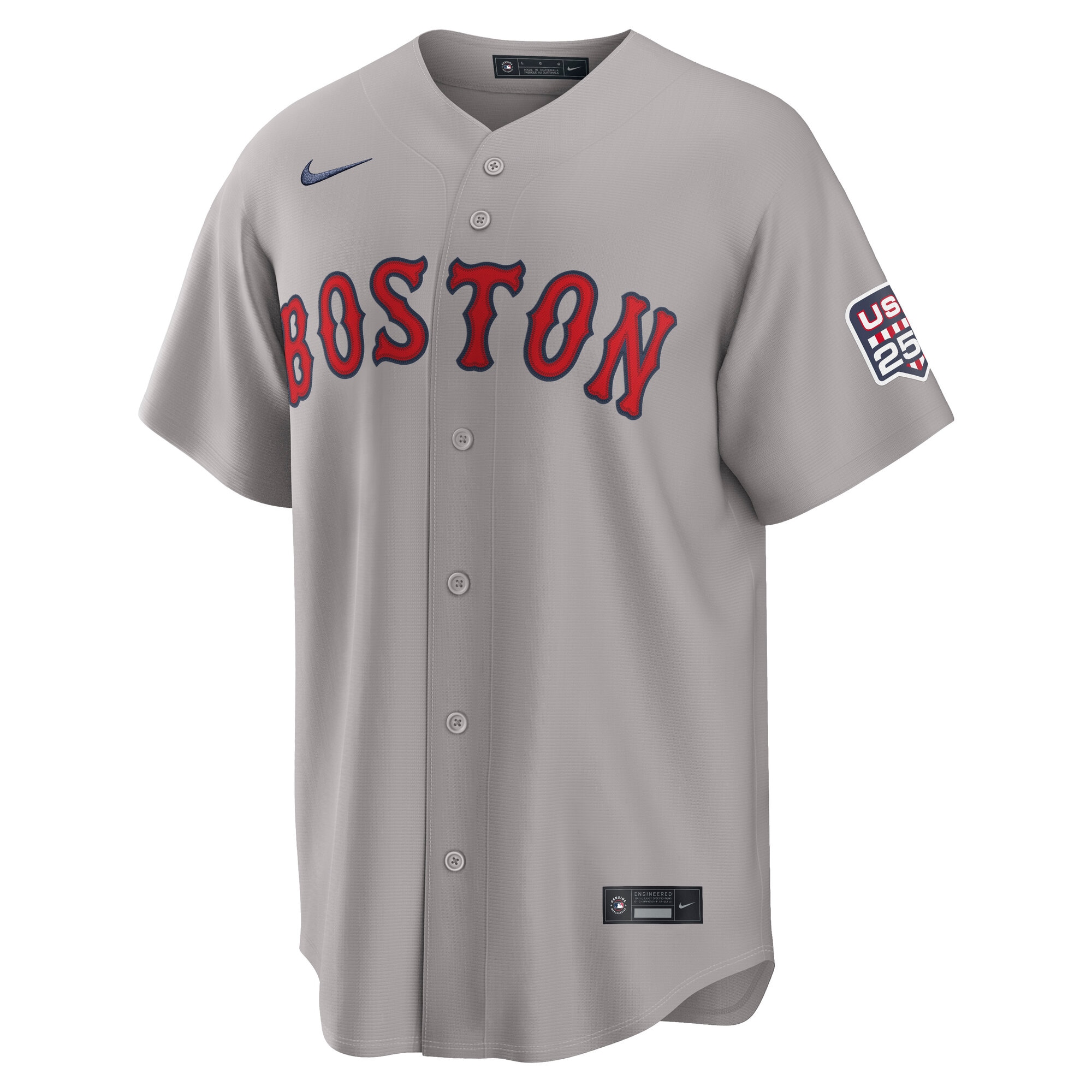 Unisex Boston Red Sox Jarren Duran Gray USA 250 Fourth of July Road Graphic Baseball Jersey for Baseball Fans - Image 3