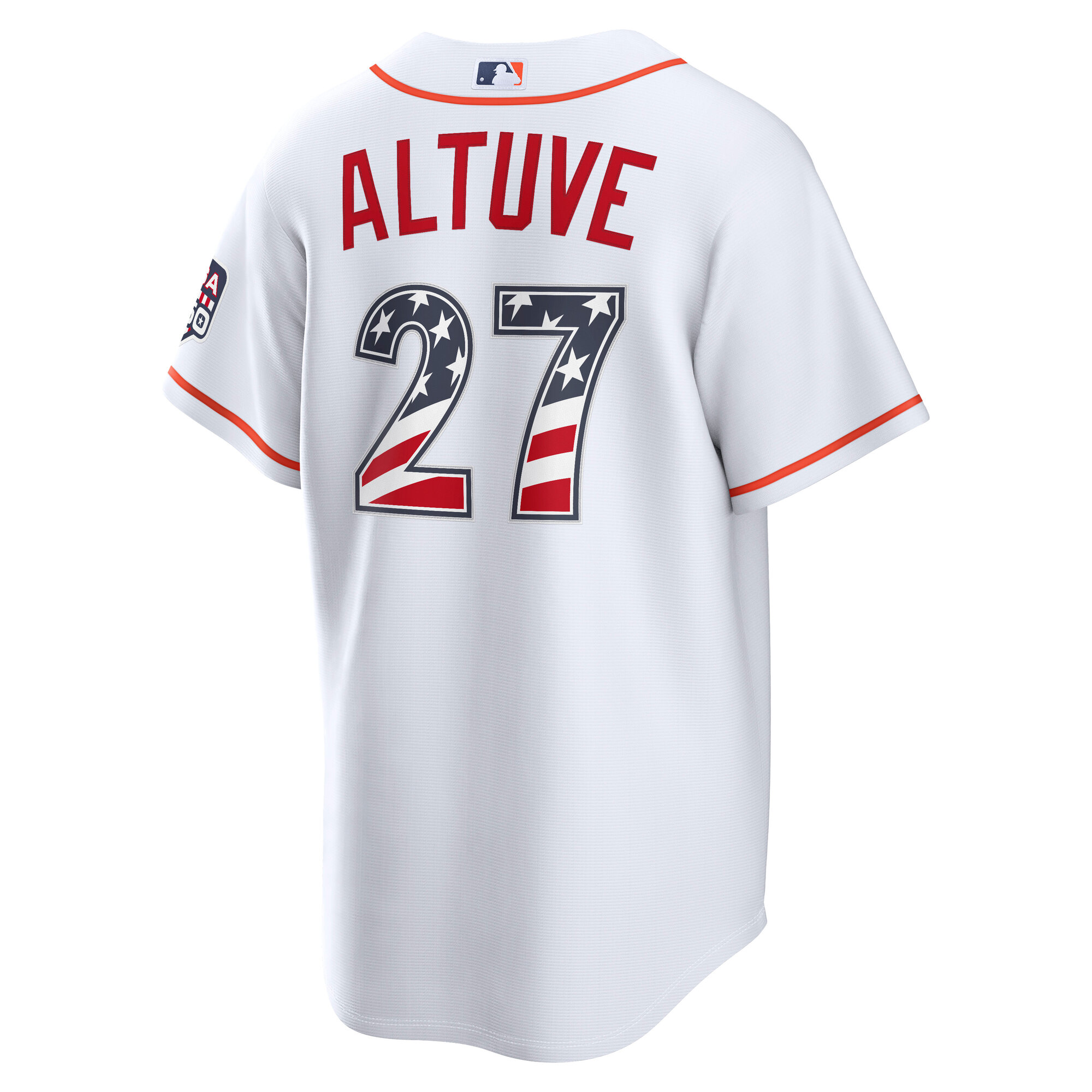 Unisex Houston Astros Jose Altuve White USA 250 Fourth of July Home Graphic Baseball Jersey for Baseball Fans - Image 4