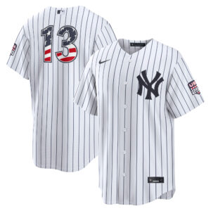 Unisex New York Yankees Jazz Chisholm Jr. White USA 250 Fourth of July Home Graphic Baseball Jersey for Baseball Fans