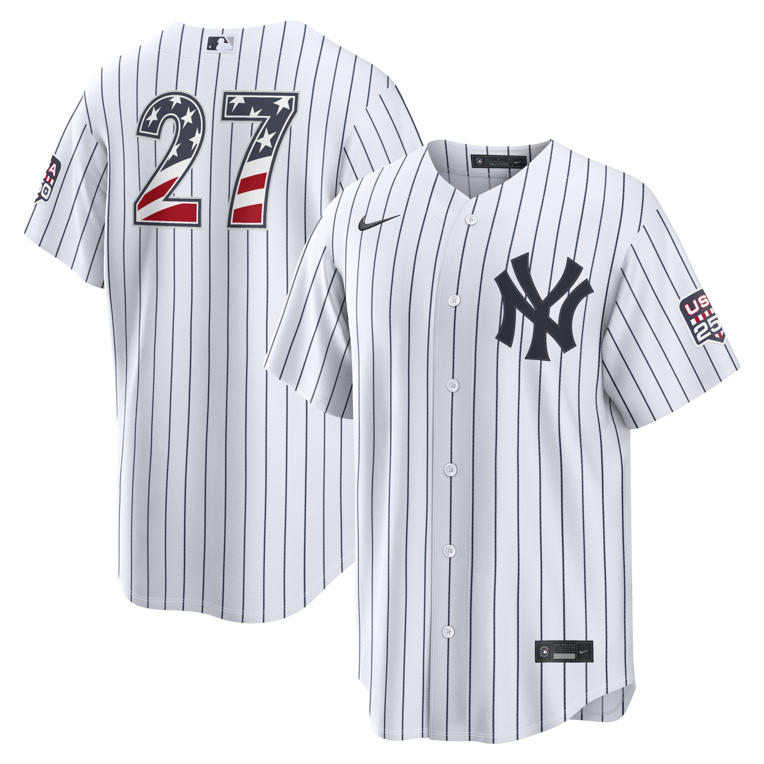 Unisex New York Yankees Giancarlo Stanton White USA 250 Fourth of July Home Graphic Baseball Jersey for Baseball Fans - Image 2