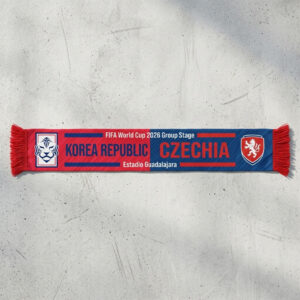Global Soccer Event 2026 Korea Republic Vs Czechia Football Scarf Bold Graphics
