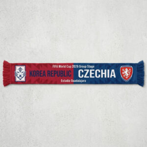 Global Soccer Event 2026 Korea Republic Vs Czechia Football Scarf Commemorative Print