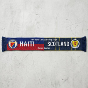 Global Soccer Event 2026 Haiti Vs Scotland Football Scarf Vibrant Contrast