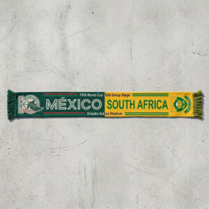 Global Soccer Event 2026 Mexico Vs South Africa Football Scarf Two Tone